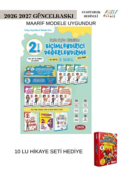 Data Yayınları 2.SINIF BİÇİMLENDİRİCİ DEĞERLENDİRME HAFTA HAFTA FULL DOLU EĞİ...