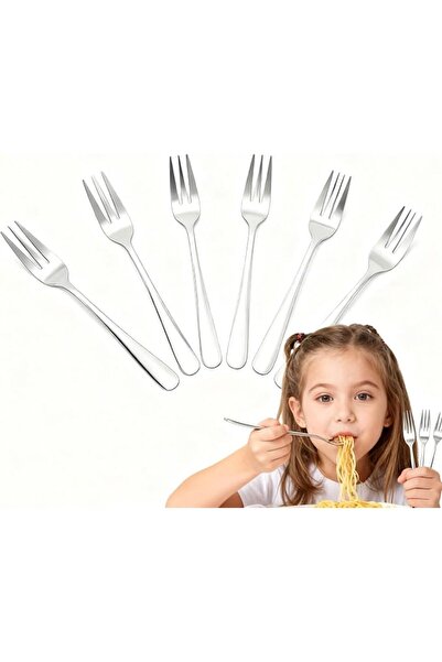 GoodTool 6-Piece Stainless Steel Steak Knife Fork, Stainless Steel Cake Forks...