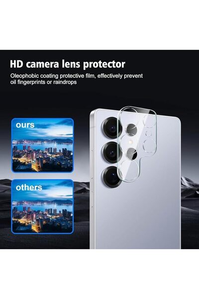 GENERAL 3 Pack for Samsung Galaxy S25 Ultra Camera Lens Protector, Tempered Glass Film 9H Hardness, Scratch