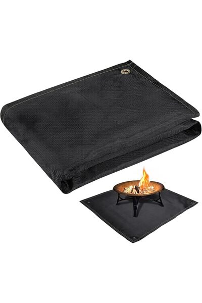 PAMASE Fire Pit Mat - 39.4 * 37.8in Fireproof Blanket for Under Fire Pit, Com...