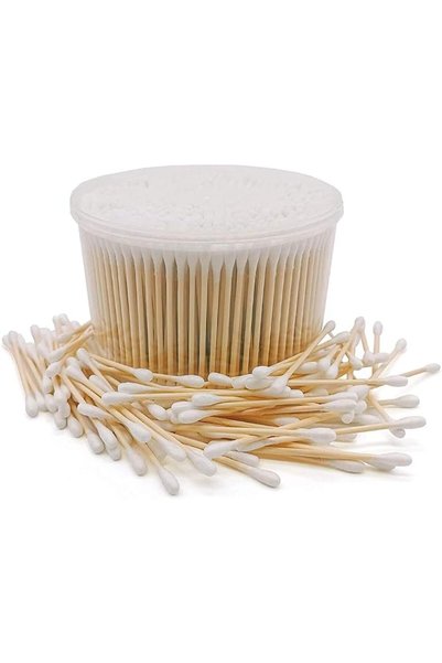 COZY 1000 PCS Cotton Swabs Wooden Cotton Buds Bamboo Biodegradable Eco Friend...