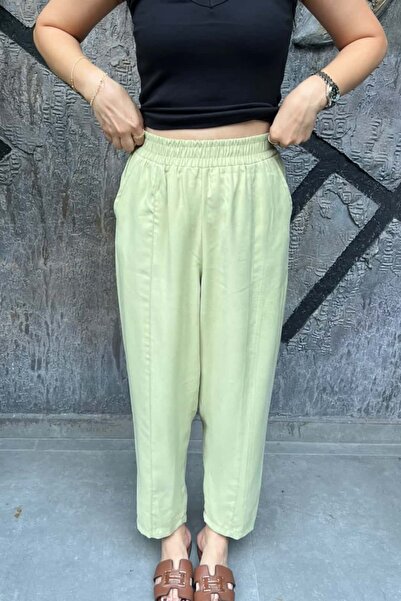 sunfyre Elastic Waist, Frilled Front, Casual Shalwar Trousers Sun520