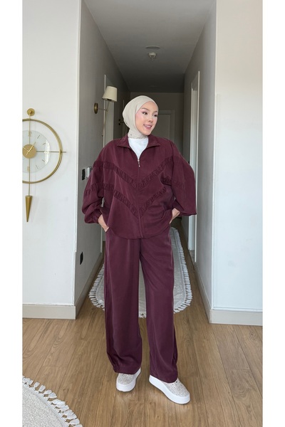NİLNUR MODA طقم بنطلون نسائي بتصميم ديجوينيل للموسم الجديد