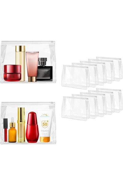 Tazweeq 12 Pcs Mini Makeup Bags Bulk, Waterproof, Travel Toiletry Organizer f...