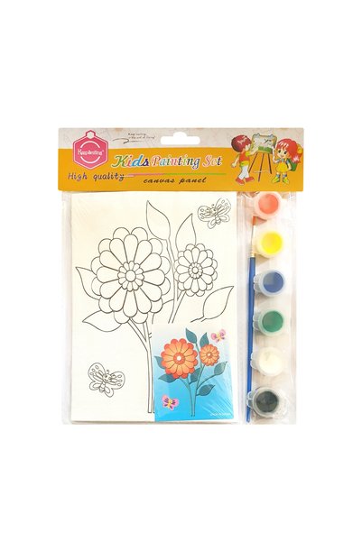 Generic Printed Canvas with Watercolor 13X18 cm - Roses