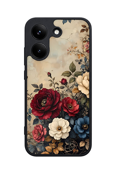 POCO X8 Pro Uyumlu Gül Desenli Kamera Korumalı Darbelere Dayanıklı Kılıf