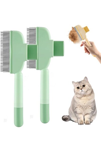 ASKIND 2Pcs Multifunctional Pet Hair Comb, Flea Comb for Cats Dogs Brush with...