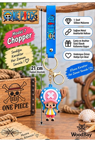 WoodBay Μπρελόκ σιλικόνης με φιγούρα χαρακτήρα One Piece 21 εκ. Διακοσμητικό ...