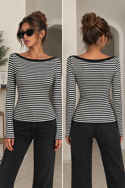 Grizum Striped Long Sleeve T-Shirt