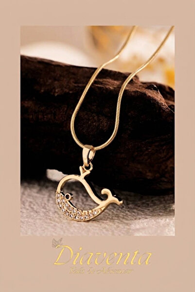 DİAVENTA TAKI VE AKSESUAR Diaventa 316L Steel Lucky Whale Model Gift Steel Ne...