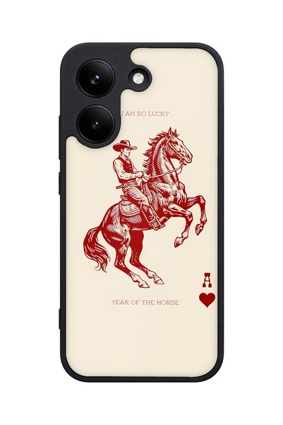 POCO X8 Pro Compatible Horse Year Pattern Camera Protected Shockproof Case