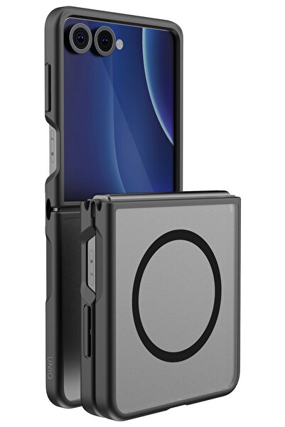 UNIQ Better By Design Samsung Galaxy Z Flip 8 Kılıf Parmak İzi ve Leke Tutmaz Veren Serisi Buzlu Transparan Magsafe Kapak