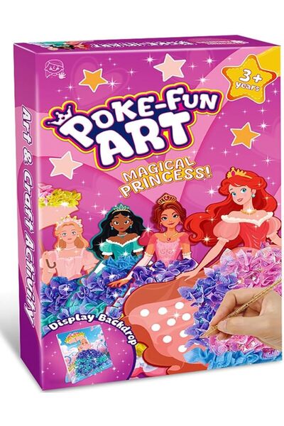 KASTWAVE Magical Princesses Arts and Crafts Kit for Kids, Mess-Free DIY Creat...