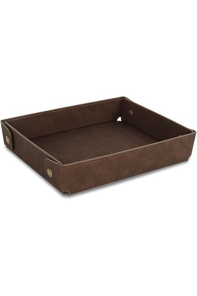 HASTHIP PU Leather Desk Storage Box, Key Jewellery Organizer, 26x19x4.5cm