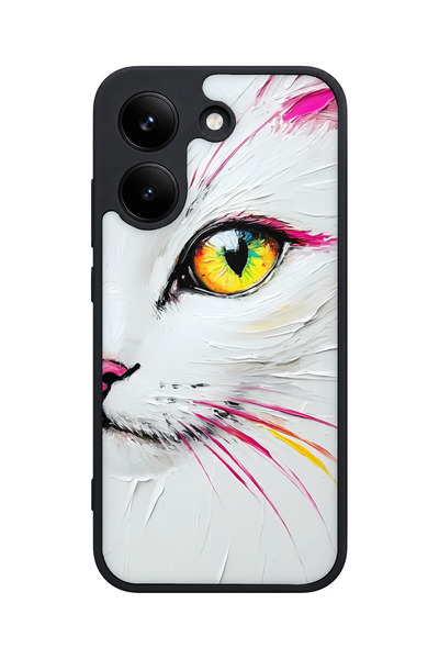 POCO X8 Pro Compatible Cat-Eye Patterned Camera Protected Shock-Resistant Case