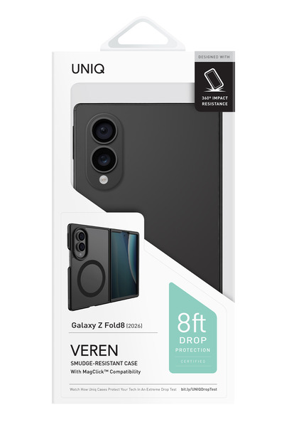 UNIQ Better By Design Samsung Galaxy Z Fold 8 Kılıf Parmak İzi ve Leke Tutmaz Veren Serisi Buzlu Transparan Magsafe Kapak