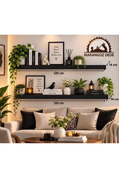 marangoz dede AHŞAP 2 Lİ 120 CM UÇAN RAF SAKSILIK SAKSI STANDI DÜZENLEYİCİ DE...
