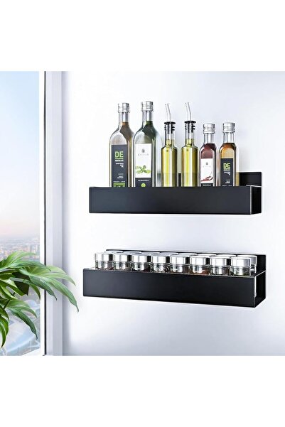 Yelajoy 2 PCS Magnetic Spice Rack, Fridge Shelf and Refrigerator Organizer, S...