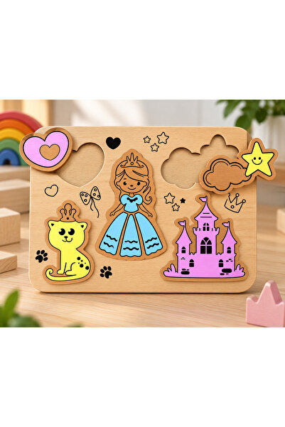 ROKH 🧩   Wooden Montessori Puzzle for Children |   Princess Cat Castle Theme...