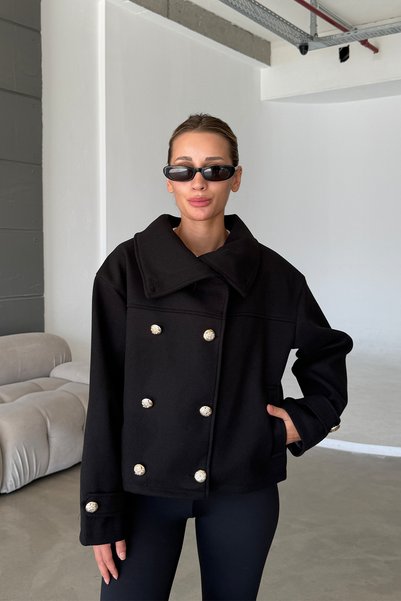 MANMARK High Collar Double Breasted Soft Anti-Pilling Cashmere Fabric Women's Cashmere Coat Jacket