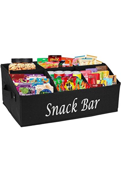 Yelajoy Snack Organizer for Countertop, Fabric Snack Bar Station with Handles...