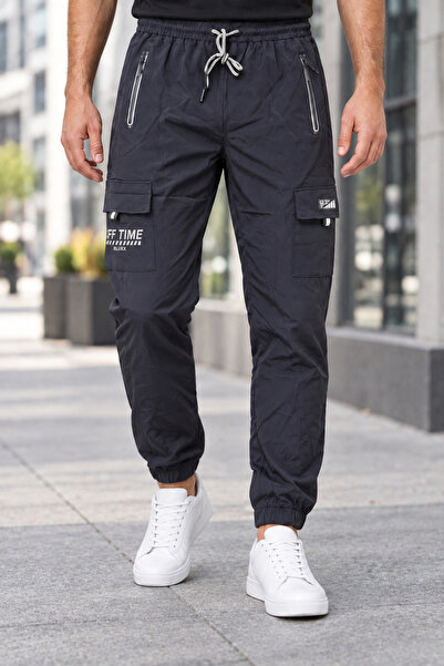 embody Pantaloni cargo Fas pentru bărbați, material ușor, buzunare cu fermoar...
