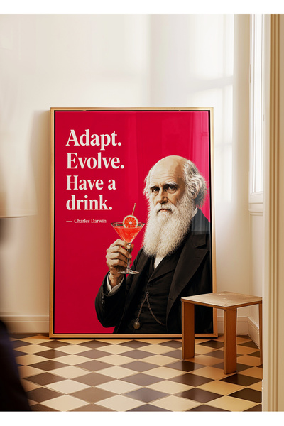 ARTHOUSECOLLECTIVE Kolekcija koktela - Čarls Darvin - Poster bez okvira