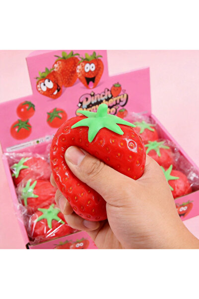 STRESS Çilek şeklinde yumuşak squishy stres oyuncağı