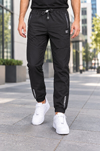 embody Pantaloni jogger bărbați Fas, material ușor, buzunare cu fermoar, tali...