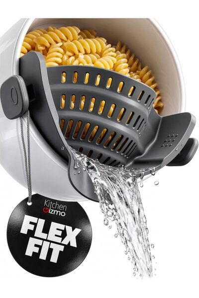 Kitchen Gizmo مصفاة قابلة للتعديل من السيليكون للطهي والمعكرونة - مصفاة قابلة...