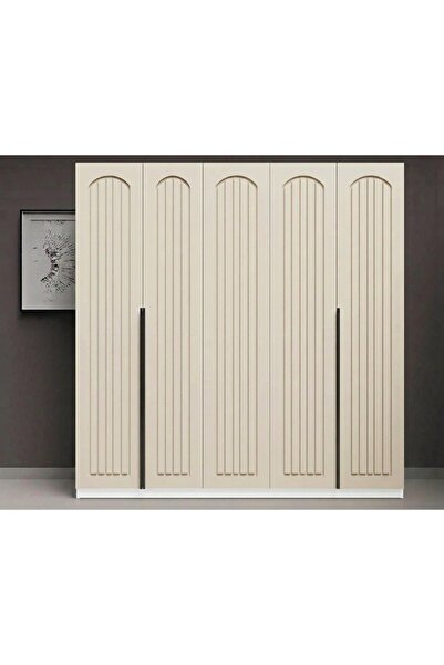 Dian Mobilya Country Model 5 Kapılı Gardrop Çam Rengi MDF Gövde