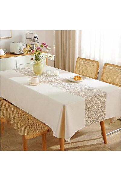 Paporich Rectangle Tablecloths, Cotton Linen Table Cloths, Wrinkle Resistant ...