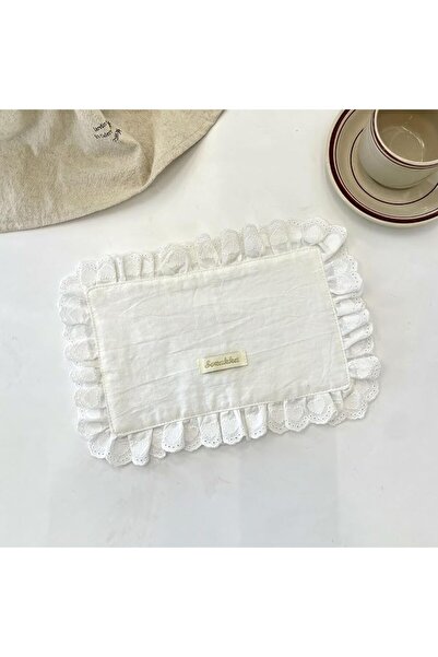 GENERAL White Tulle House Tablecloths with Lace Edge Design for Table Decorat...
