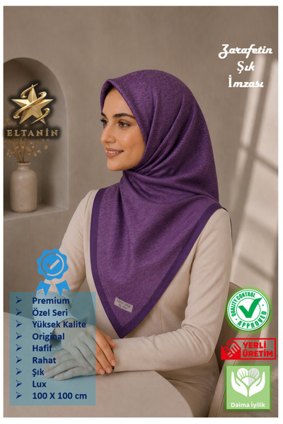 Hint İpek Scarf - Premium Lux Original Monogram Scarf (Silk Voile, High Quali...