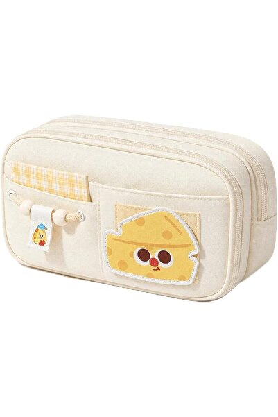 SYOSI Large Pencil Case, 3 Compartment Pencil Pouch with Zipper and Carry Han...