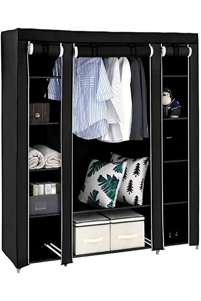 HALAMODO Tall Freestanding Closet Organzier Clothes Garment Rack Dustproof & ...