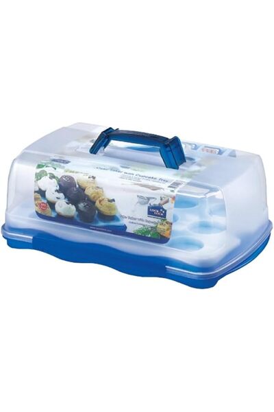 locknlock cake Storage Box with Cup Cake Tray
