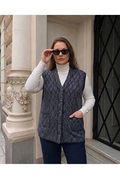 onno style women سترة نسائية كلاسيكية منسوجة من الفولاذ بنمط البقلاوة كارياغدي