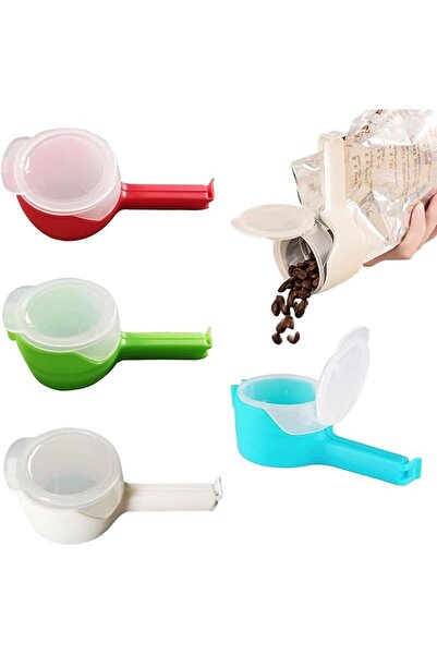 ALMEKAQUZ 4Pcs Bag Clips, Food Chip Snack Bag Sealing Clips, Plastic Cap Food...
