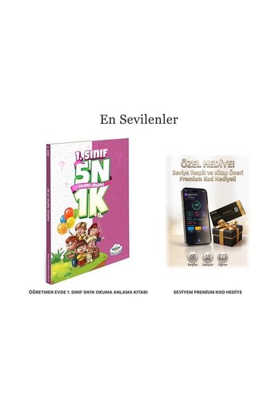öğretmen evde YAYINLARI 1. SINIF 5N1K OKUMA ANLAMA KİTABI (+SEVİYE TESPİT UYG...