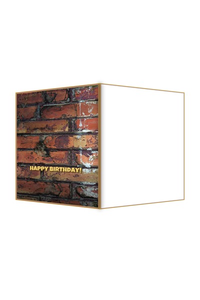 OEM Felicitare Aniversare Zid din caramida uzata, design rustic, 13.3x19.4cm ...