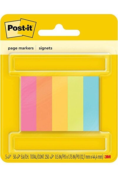 Post it Gift علامات صفحات لاصقة مقاس 7/8 × 2 7/8 بوصة × (22.2 × 73 مم) |   أل...
