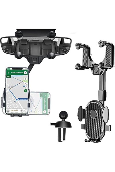 UCHUANG 2-in-1 Car Mount, Rearview Mirror Phone Holder for All Smartphones, 3...