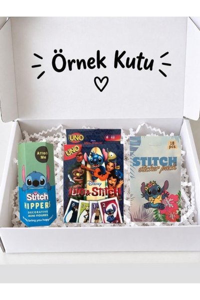 deryora Stitch Temalı Hediye Kutusu Seti Özel Konsept Hediye Kutusu Sevgiliye...