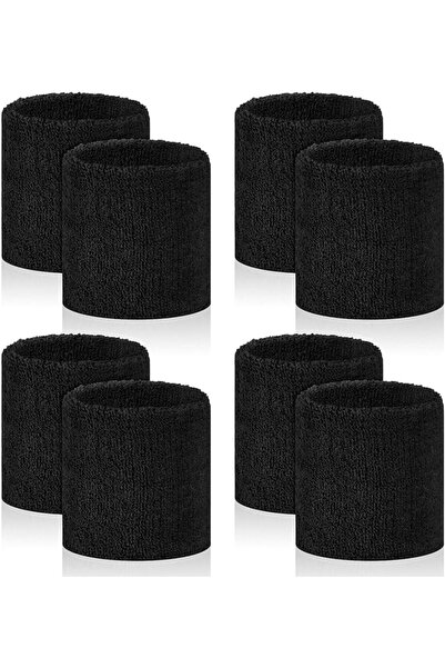 Tazweeq 8 Pcs Sports Wrist, Absorbent Wrist Sweatbands Tennis Wristbands, Spo...