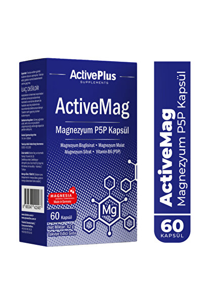 ActiveMag 60 Kapsül Magnezyum P5P İçerikli Takviye