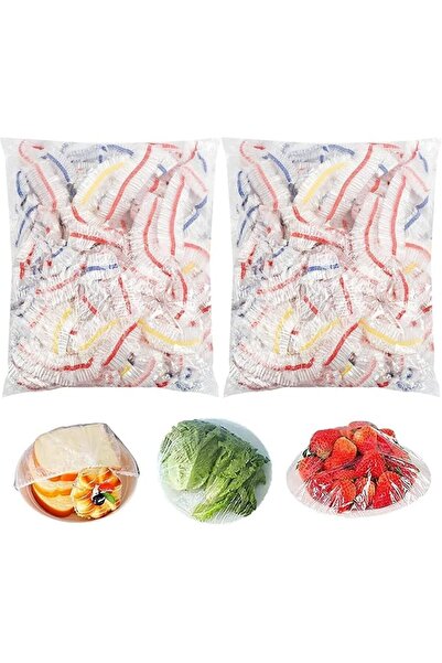 Tazweeq 200 PCS Plastic Bowl Covers, PE Food Grade Food Covers, Stretchable F...