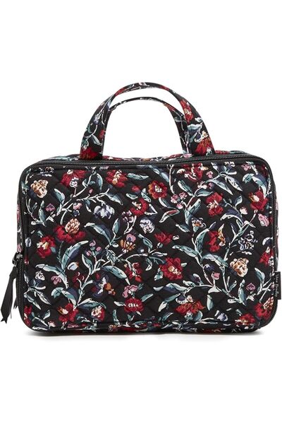 Vera Bradley حقيبة تنظيم مستحضرات التجميل القطنية النسائية المثالية للسفر