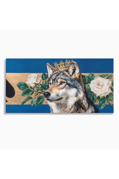 Luxcanva Tablou Canvas Regele Florilor Salbatice 120x60 cm pe Sasiu Lemn Rege...