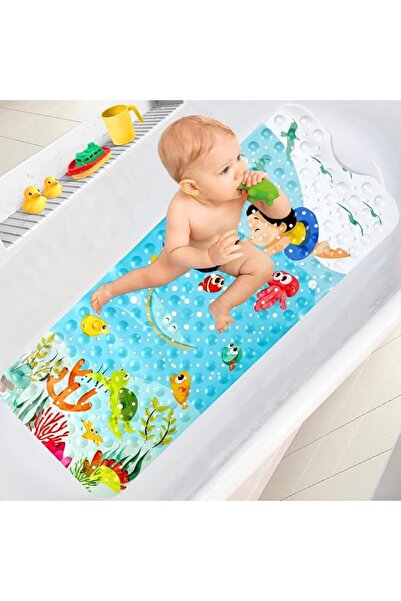 GENERAL Kids Bathtub Mat, Anti Slip Baby Bath Shower Mat with Strong Suction ...